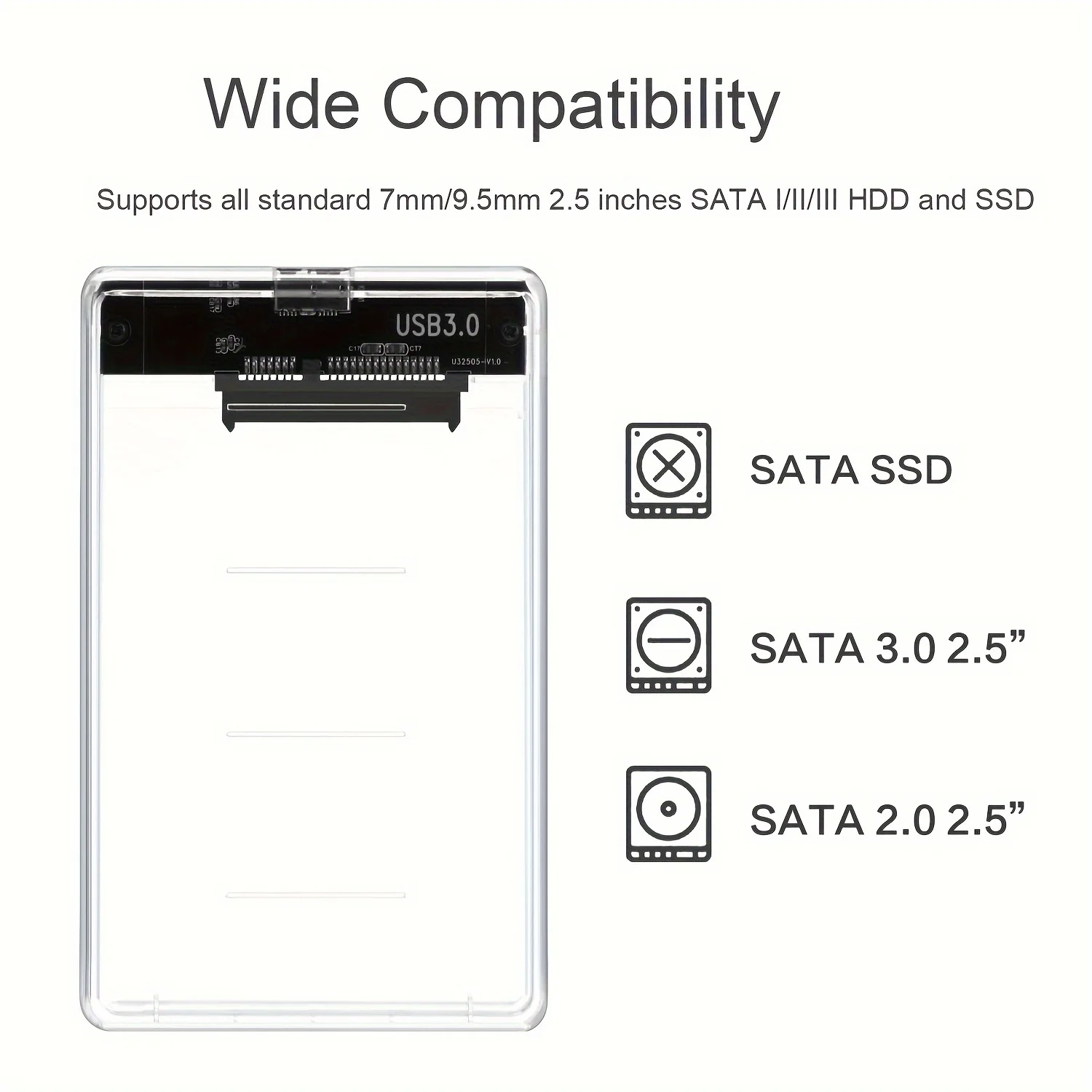 Transparent HDD Case HDD Enclo - Portable Ssd Enclosure avis et prix